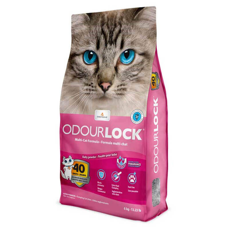 Odourlock Cat Ultra Premium Clumping Cat Sand Lavender 6kg Singapore Pet Lovers Centre