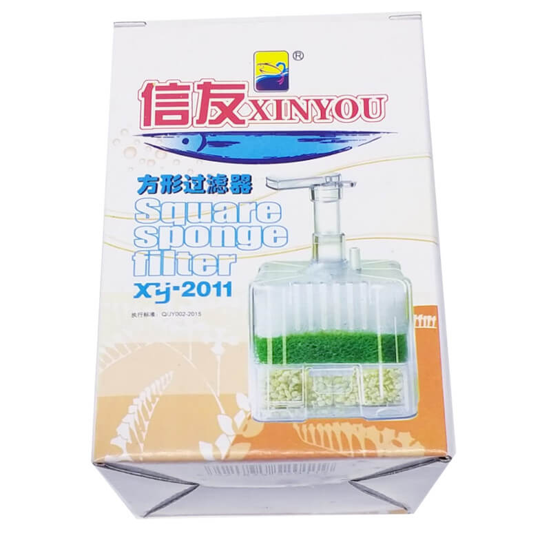 xy-2011 square bio sponge filter aquarium