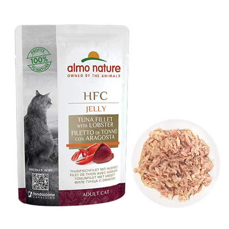 Almo Nature Pouch Hfc Jelly Tuna Fillet Seaweed For Cat 55G