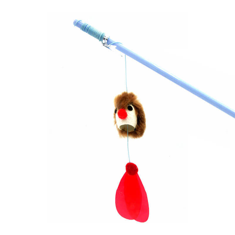  Amy & Carol Cat Toy, Extendable Fishing Rod, Cat Toy